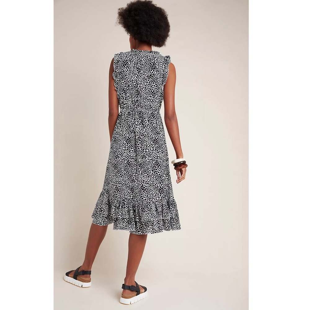 New Maeve Ruby Ruffled Mini Dotted Dress - Picture 4 of 14